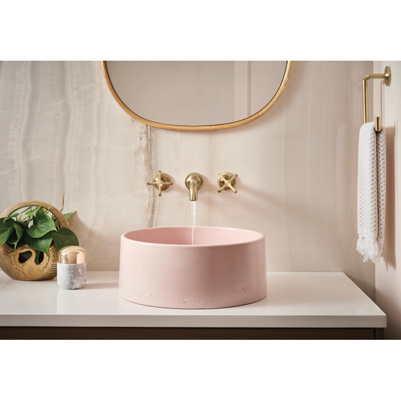 Odin® Two-Handle Wall Mount Lavatory Faucet, Brilliance Luxe Gold, Cross Handle, 1.5