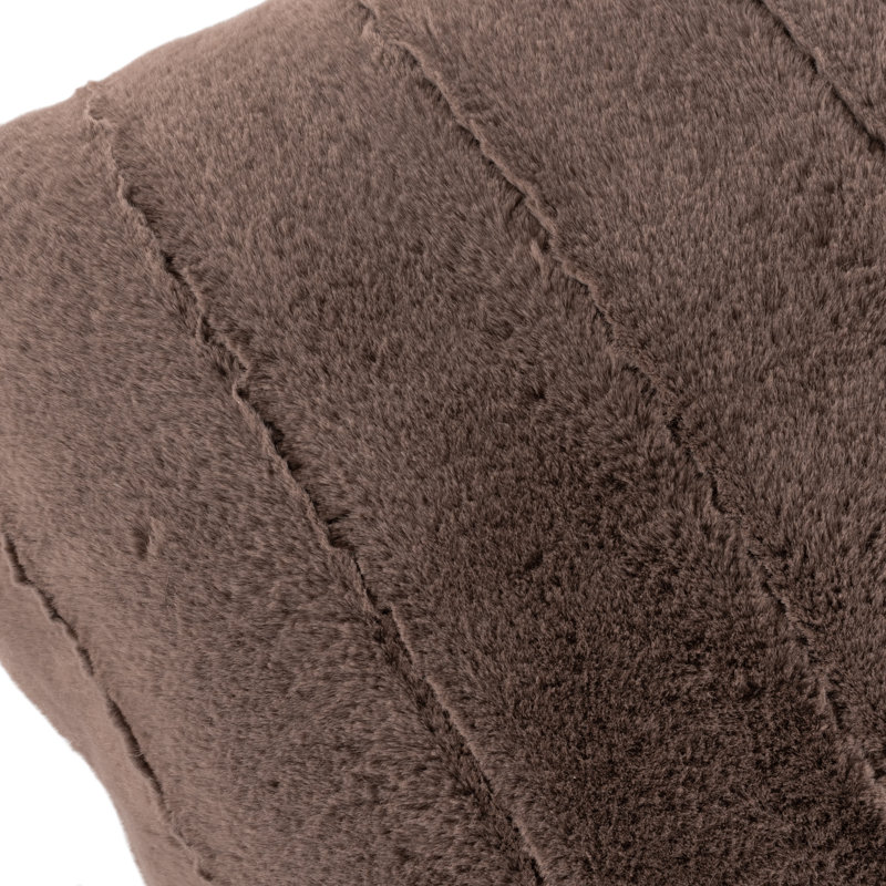 Striped Square Cushion, 45cm H x 45cm W x 10cm D, Taupe