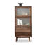 Vitrines en bois massif noisette + verre
