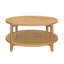 Table basse ronde en bois avec tablette inférieure