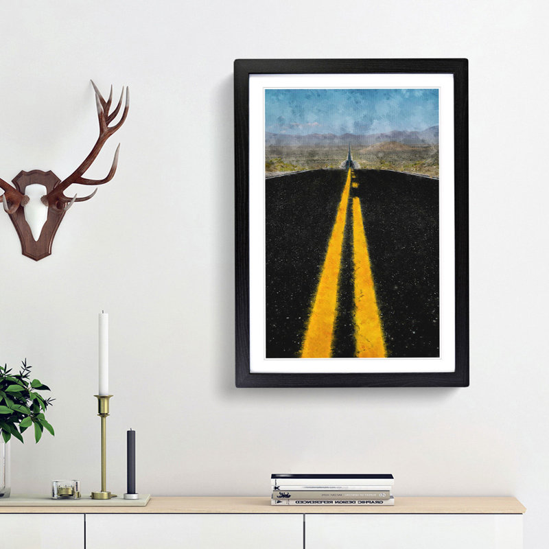 Horizon of Nevada - Picture Frame Graphic Art Print, 33cm H x 24cm W x 2cm D, Black Framed