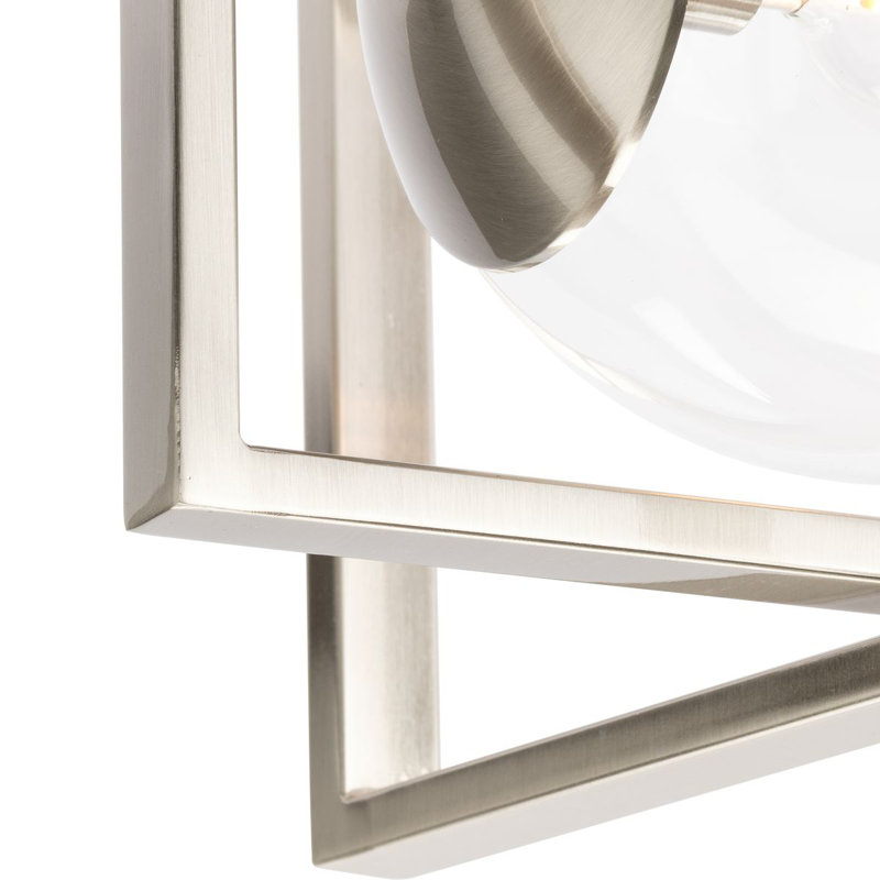 Deaton Glass Semi-Flush Mount Light, Brushed Nickel