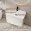 Meuble-lavabo flottant moderne de 30 po avec comptoir intégré en résine, meuble-lavabo mural courbé avec 2 tiroirs et quincaillerie en laiton-132838071-132838073