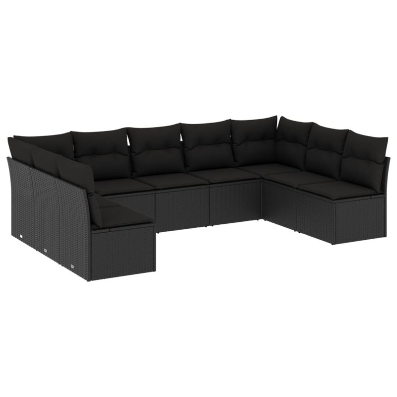  Garden Sofa Set Black