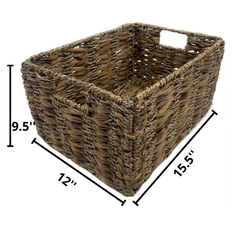 Bayou Breeze Seagrass Decorative Basket, 9.5" H x 12" W x 15.5" D