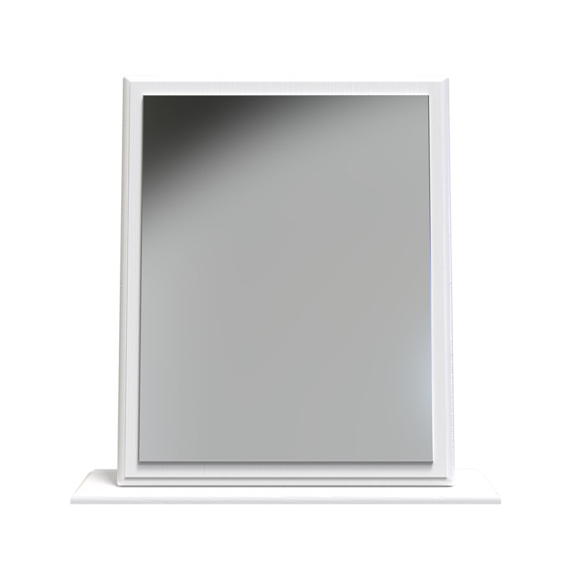Fully Assembled Meansville Accent Mirror, White