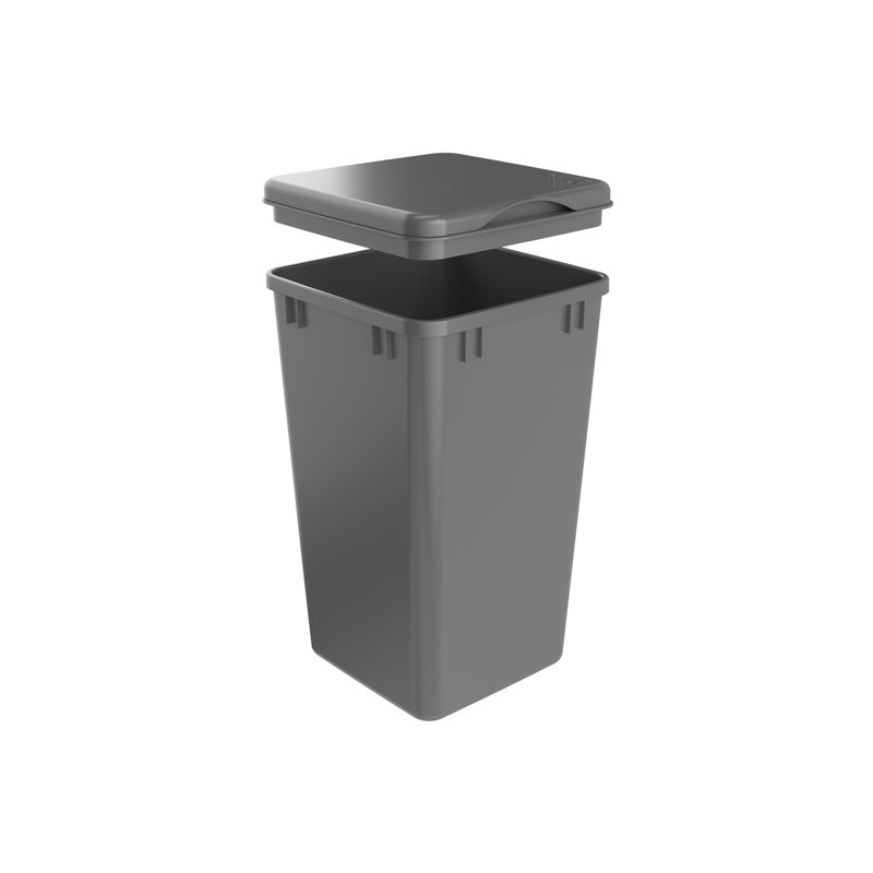 Couvercle bidirectionnel en polymère métallique argenté pour Rev-A-Shelf® 27 pte Contenants à déchets, Argent argent