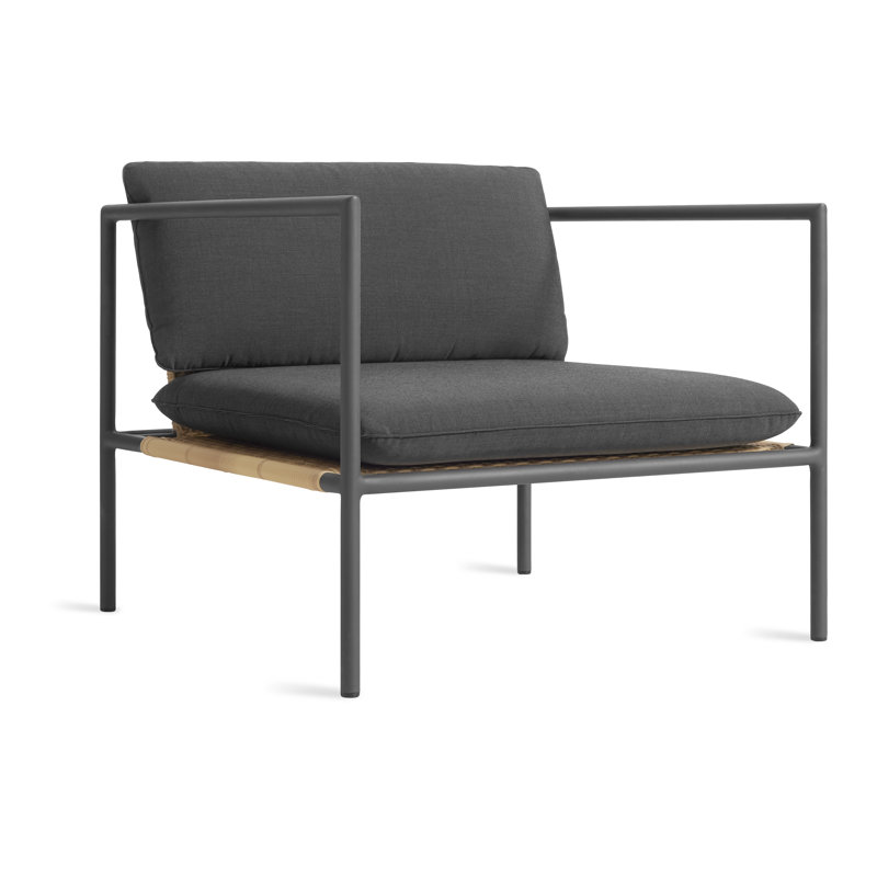 Dog Days Outdoor Lounge Chair, Sunbrella Coal, Charcoal