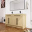 Meuble-lavabo double 60 po avec plateau en résine-1674991515