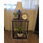 Modern C-Shaped End Table, Rustic Brown, Space-Saving Side Table For Living Room And Bedroom