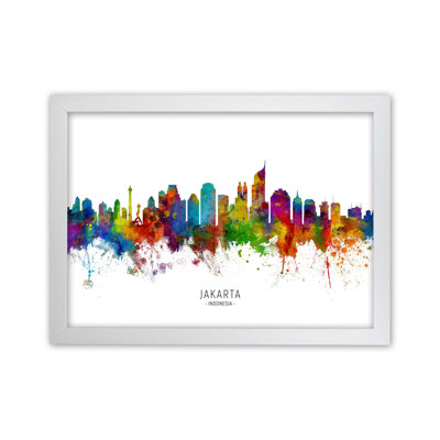 Jakarta Indonesia Skyline by Michael Tompsett - Print