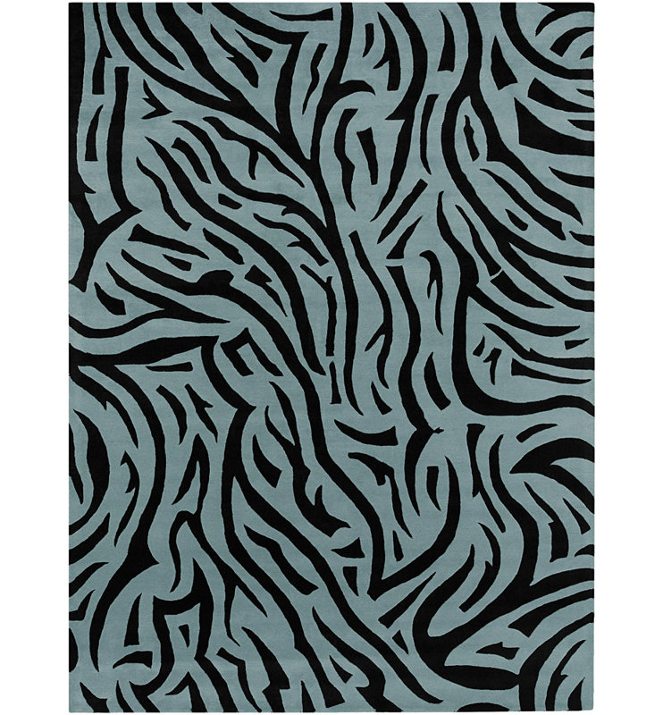 Tapis bleu / noir Trapp, Rectangle 9 pi x 13 pi