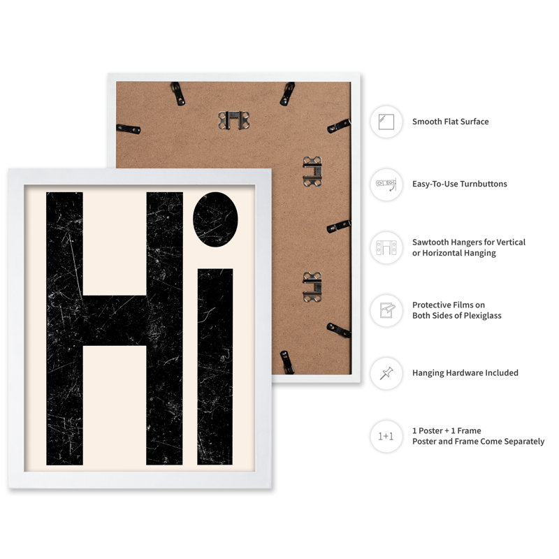Hi No2, 24"H x 32"W, Poster, White Framed