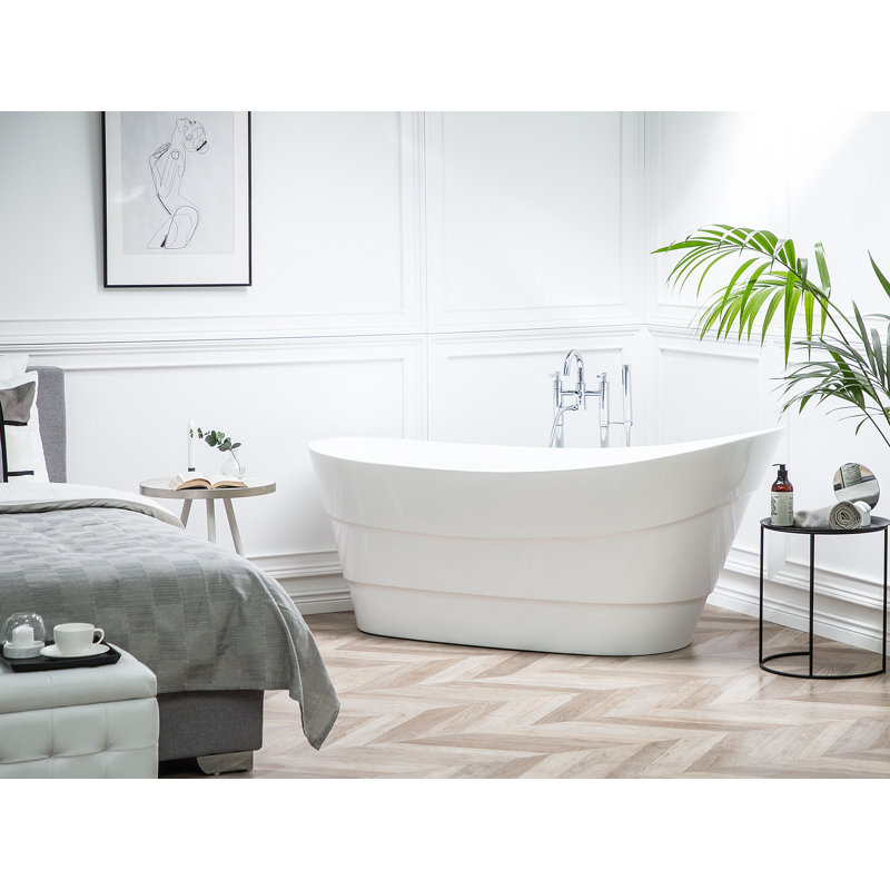 Mehar 1700mm x 730mm Soaking Acrylic Bathtub, White
