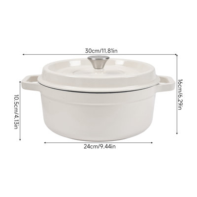 Living and Home 4 L Non-Stick Cast Iron Stainless Steel Stock Pot
