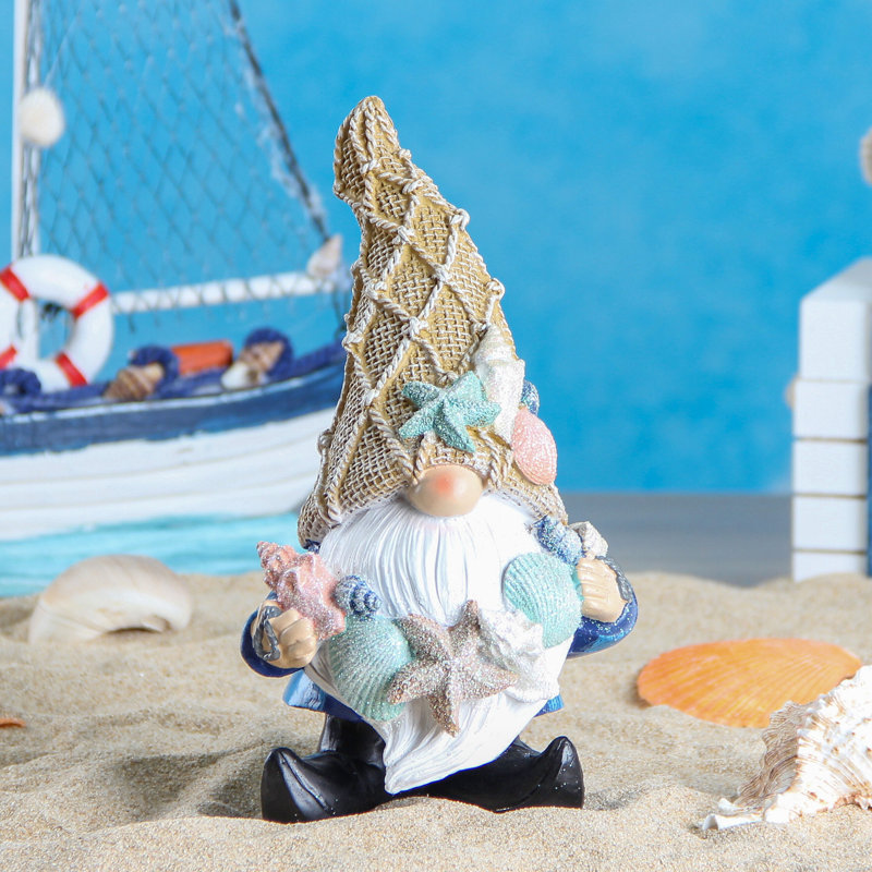 Ocean Blue Gnome with Sand Hat