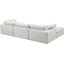 Canapé modulaire en velours et chaise longue avec repose-pieds de 119 po-1104115552