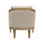 Chaise d'appoint traditionnelle avec rembourrage en mousse et accoudoirs en bois massif