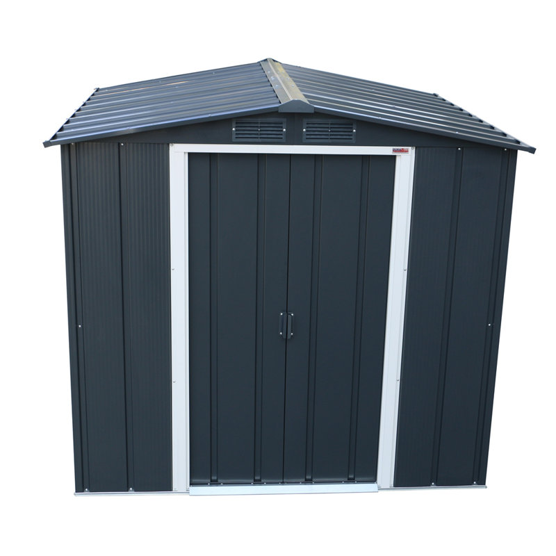 Salford Metal Garden Shed, Anthracite Grey, 6ft. x 6ft.