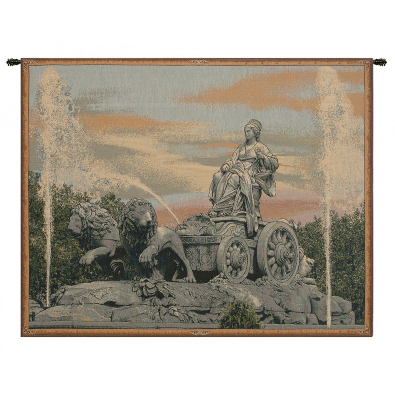 Italian Loom Woven Cotton Blend Wall Hanging, 35" H x 54" W