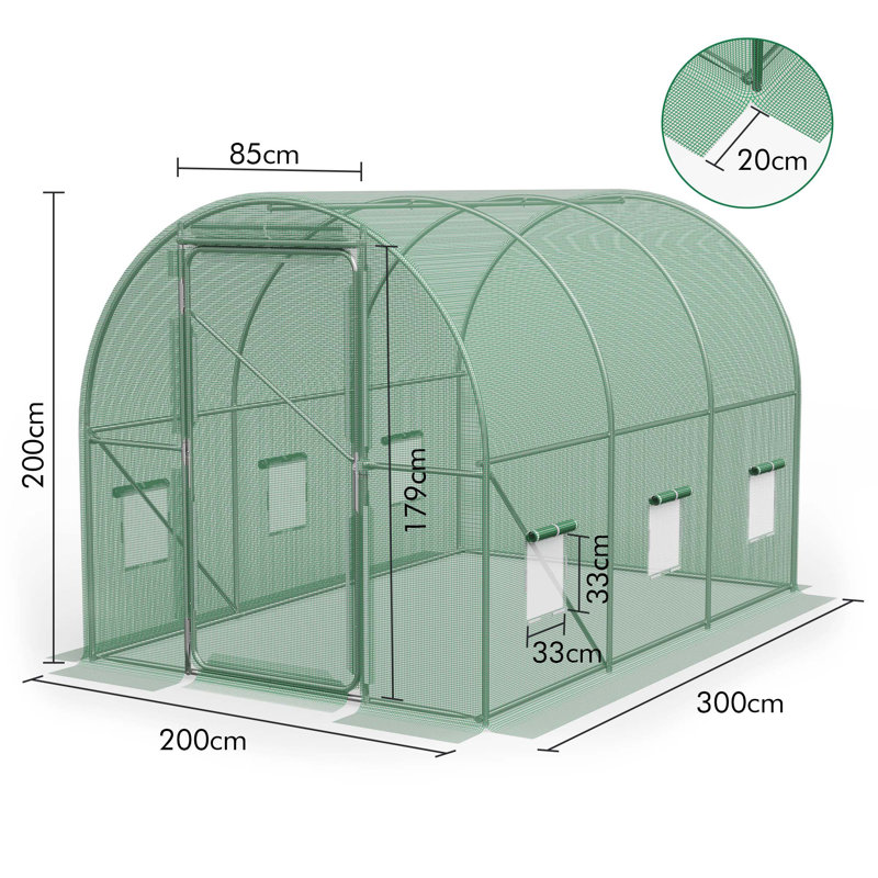 Polytunnel Greenhouse 3x2m