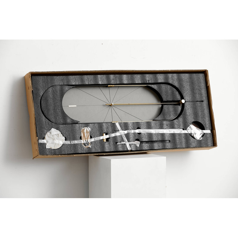 Wood Wall Clock, Gray