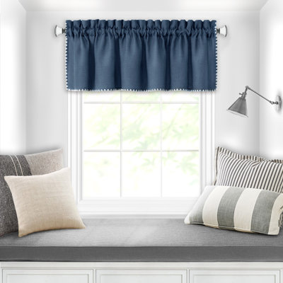 Cantonnière sur mesure de couleur unie de 58 po