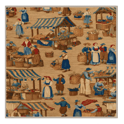Tapis brun français lavable à la machine