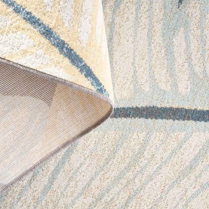 Tapis intérieur / extérieur Tommy BAHama Cay Palm Fronds - gris / multicolore, Rectangle 3 pi 11 po x 5 pi 2 po