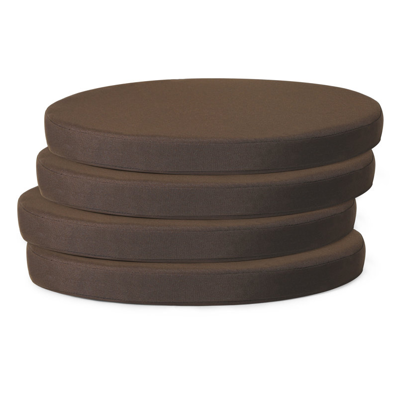  Patio Dining Chair Cushion, Brown, 16" W x 16" D