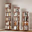 Bibliothèque rotative 100% bois massif sur roulettes-48945322