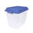 Hefty 6 Pack 32 Quart Hi-Rise Stackable Plastic Storage Bin with Lid, Clear/Blue-129067804-129067805