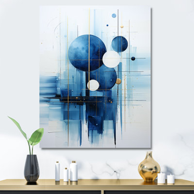 Nautical Blue Geometry Shapes V - Geometric Wall Art