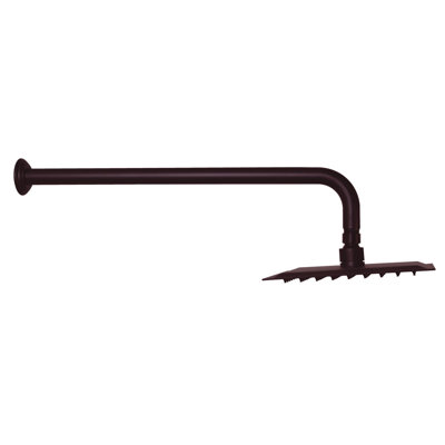 Pomme de douche à pluie mince 8 po carrée avec bras mural à 90 degrés IPS 1/2 po x 19 po IPS