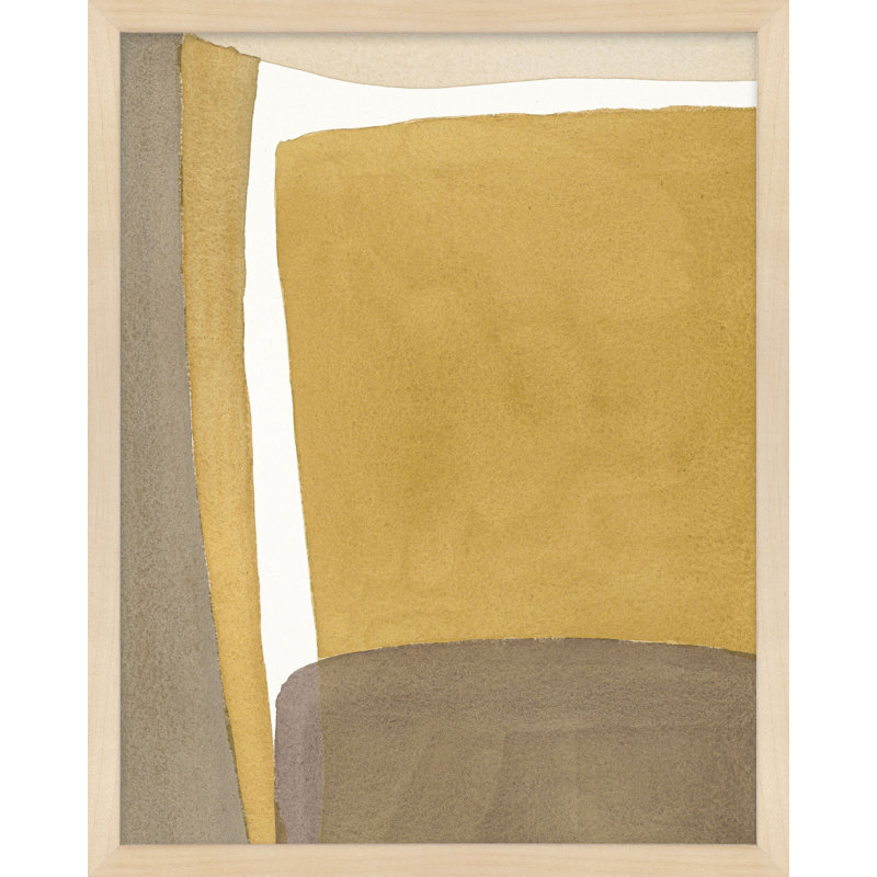 Light Ochre by Julia Balfour, Brown Framed Paper, 50" H x 40" W x 1.25" D