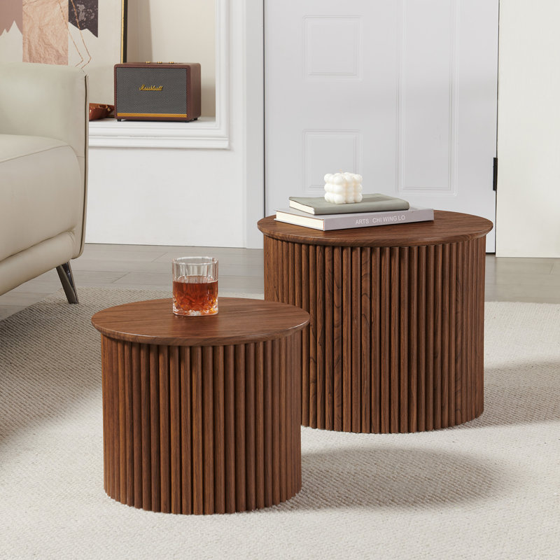 Table basse gigogne, Noyer