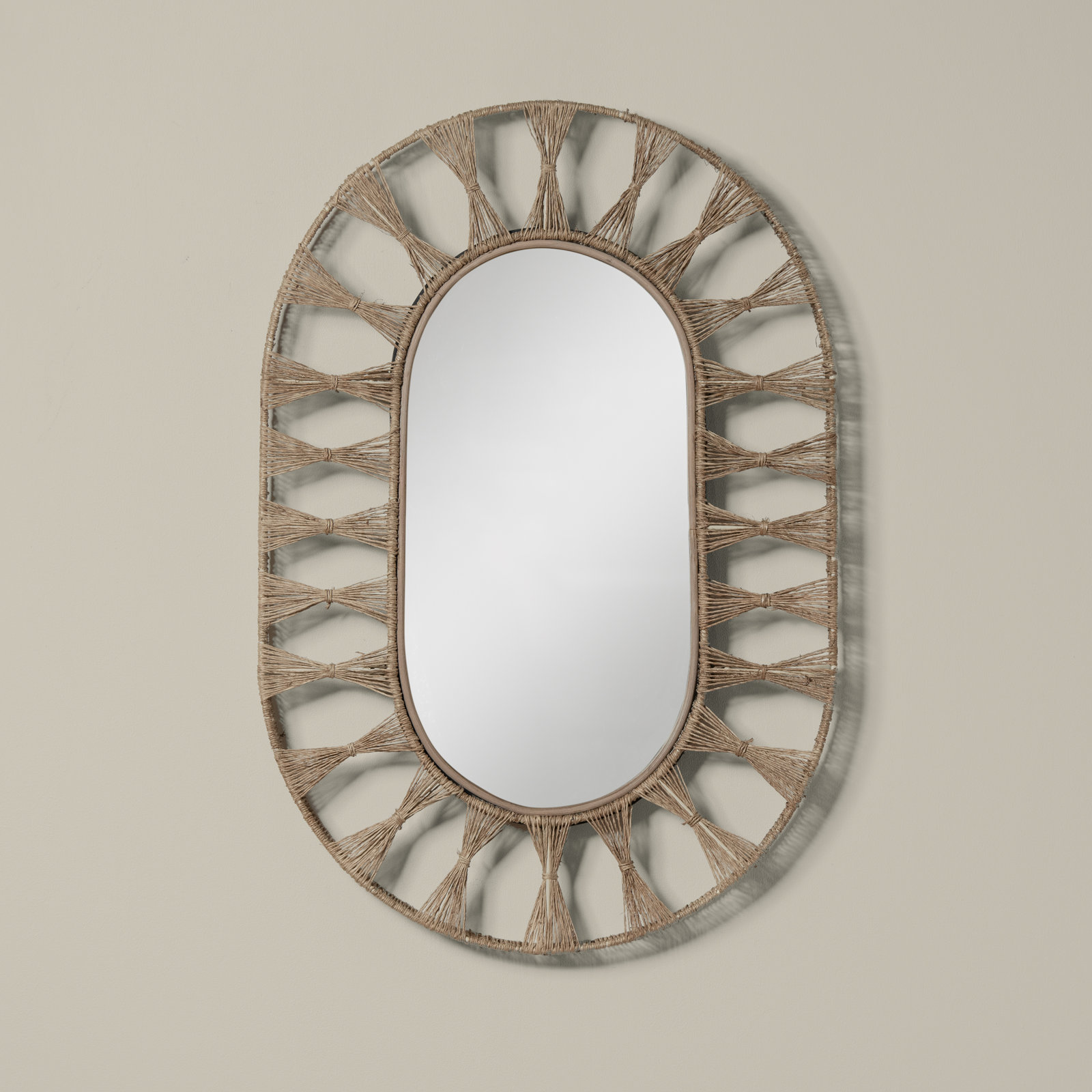 Ojai Jute Oval Wall Mirror