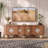 Wind light luxury solid wood TV cabinet-107127058