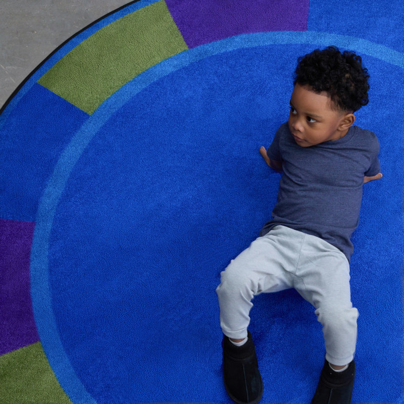 Tapis rond pour enfants 6 pi KidCarpet | Tapis pour chambre d'enfant