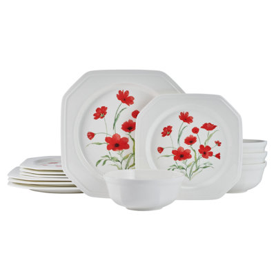 Service de table 12 pièces, service pour 4 Mikasa Roselle