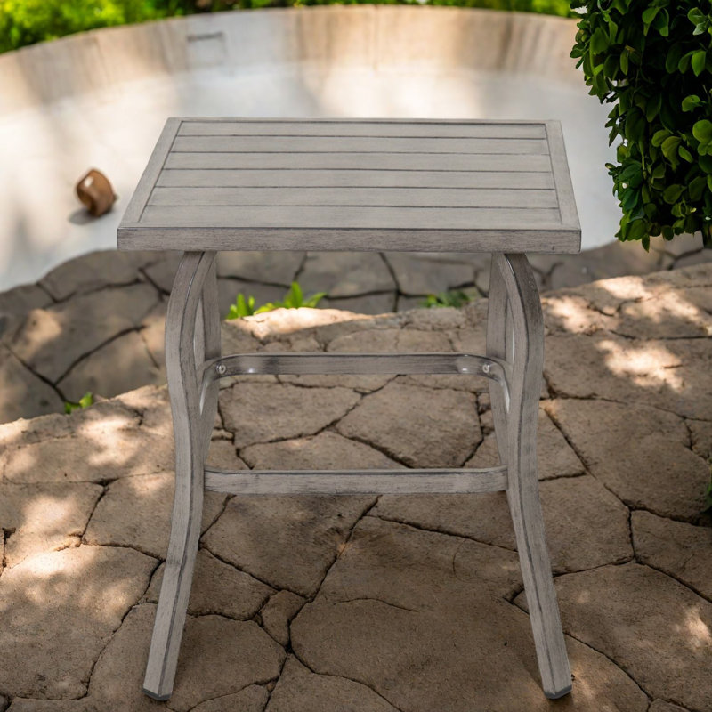 Durable Patio Tables, 19.3 Inch Steel Modern Side Table For Patio Home