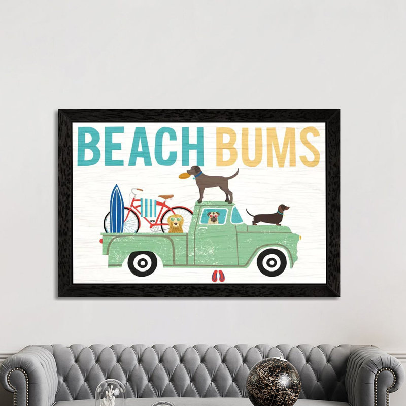 Truck I by Michael Mullan - Floater Frame Print on Canvas, Black Framed