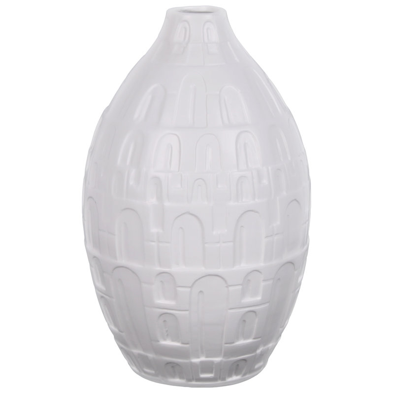 Bowker Ceramic Table Vase, 11.5" H x 7.25" W x 7.25" D