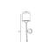 Lampe murale élégante avec corps en métal et capuchon en verre, noir et crème, 23,6 po x 5,9 po x 11,8 po | 1 x douille de 3,15 W à DEL, à piles (3 AA) | Luminosité 4500K, interrupteur marche / arrêt, parfait pour la décoration intérieure et les