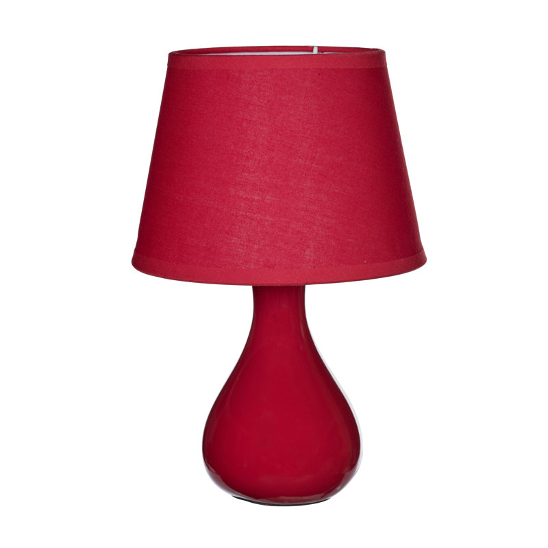 Calliah Ceramic Table Lamp, Wine