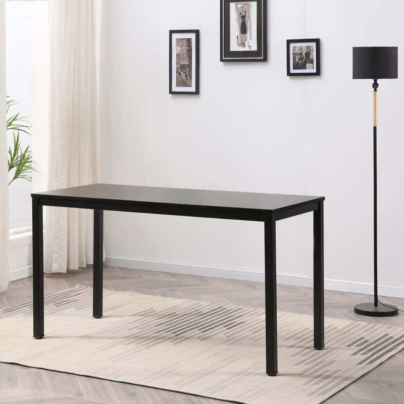 Metal Base Computer Desk, Black, 74.9cm H x 119.4cm W x 60.2cm D