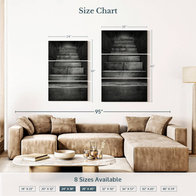 Lilie Dark Stairs, 38" H x 24" W