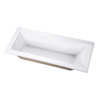 Kingston Brass Aqua Eden 67-Inch Acrylic Rectangular Drop-In Tub with Drain