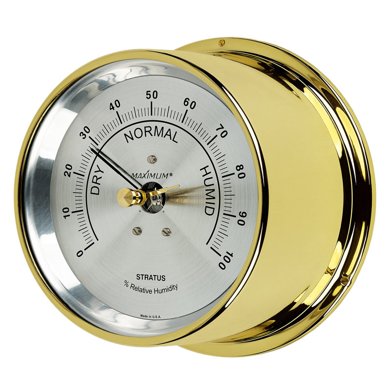 Stratus Humidity Instrument, Brass/Silver