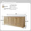 Meuble-lavabo autoportant l 84 po x H 34,2 po avec comptoir en marbre de culture blanc et lavabo, chêne-886710579-886710604-882765241